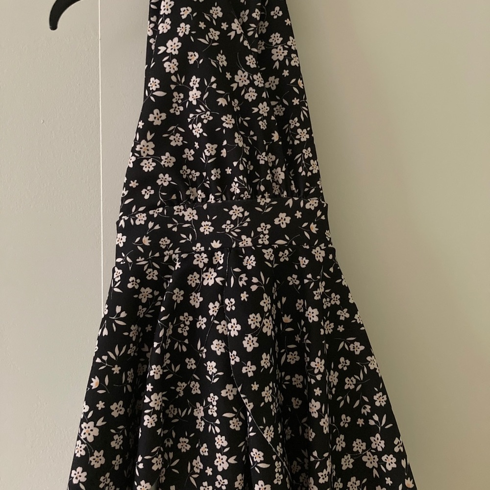 Floral halter neck skort romper